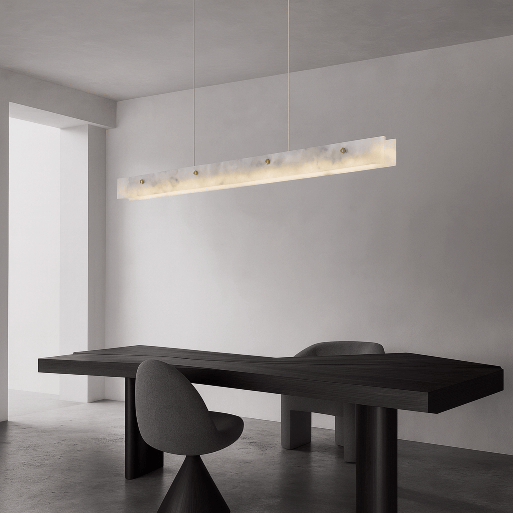 LustraLinea Marble Linear Pendant Light 2