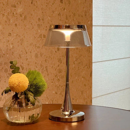 Lumora Table Lamp Cordless With Acrylic Shade And Metal Base For Modern Ambience