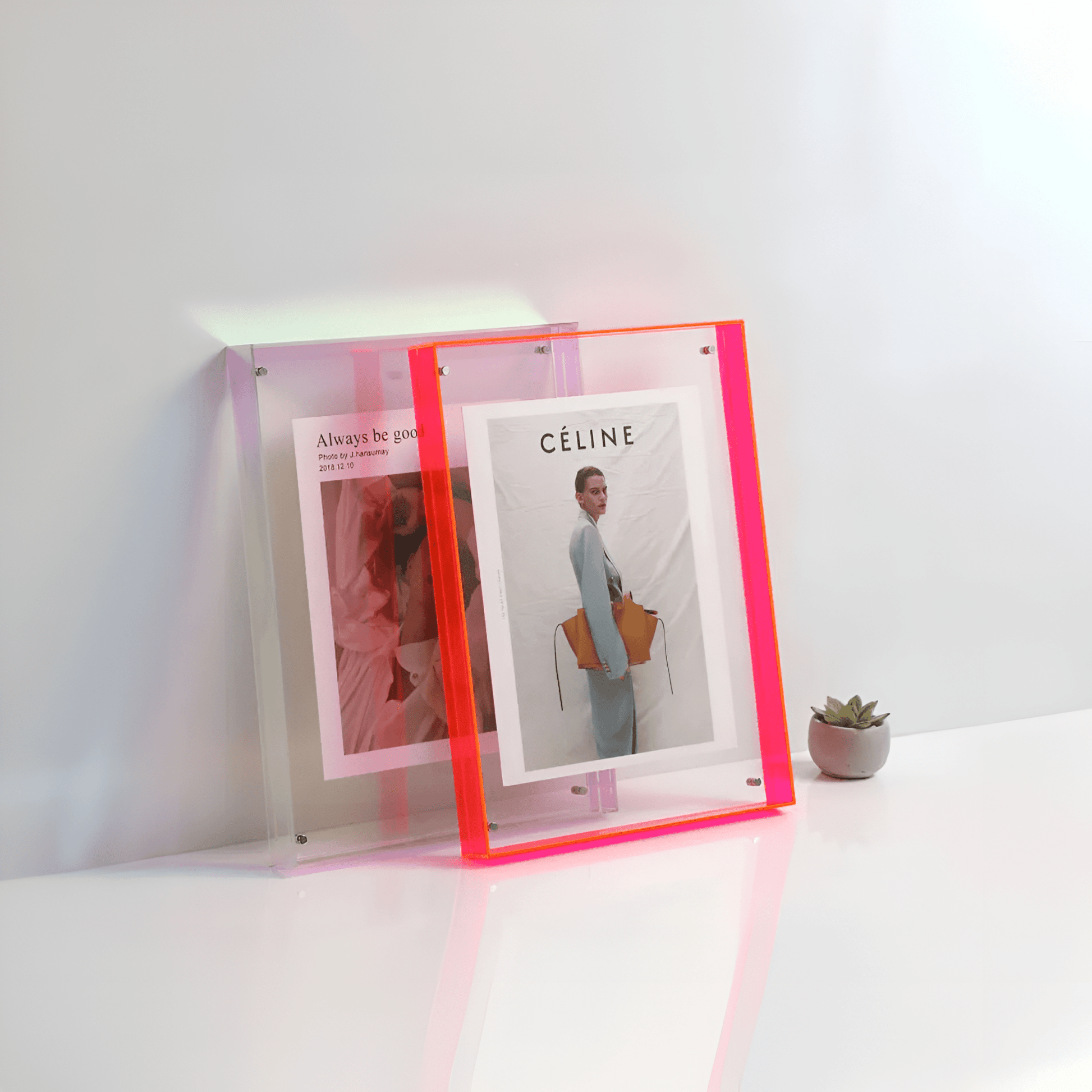 Luxora AcryGlow – Transparent Photo Frame with Modern Minimalist Design
