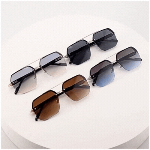 Luxora Aether Geometric Sunglasses with UV400 Protection