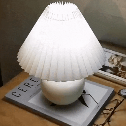 Luxora Antique Pleated - Vintage Pleated Table Lamp