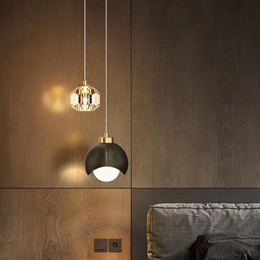 Luxora Black Glass Pendant Light for Modern Bedroom and Living Room Decor 0