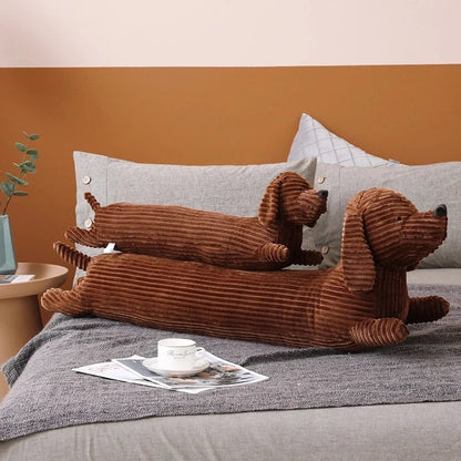 Luxora Dachshund Plush Pillow - Lifelike Stuffed Dog Cushion for Home Decor 0