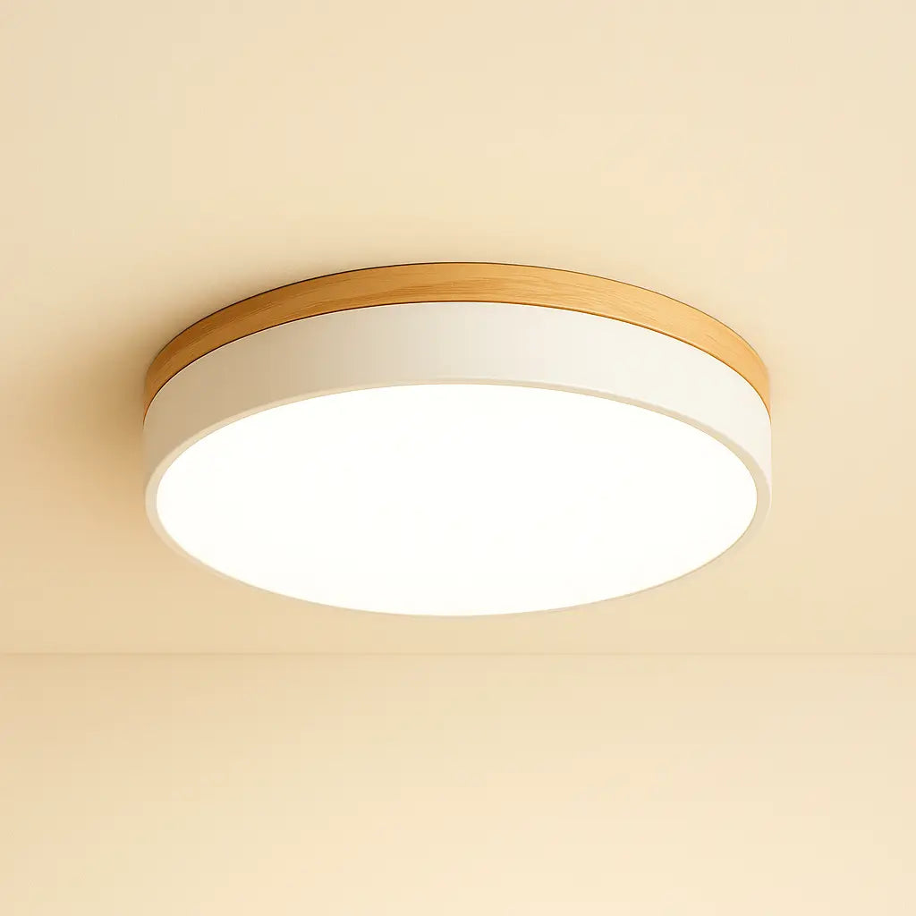 Luxora Flush Mount Ceiling Light with Wooden Accents for Scandinavian Decor 11