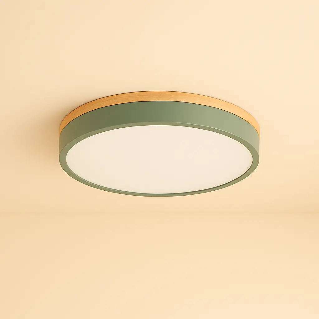 Luxora Flush Mount Ceiling Light with Wooden Accents for Scandinavian Decor 12