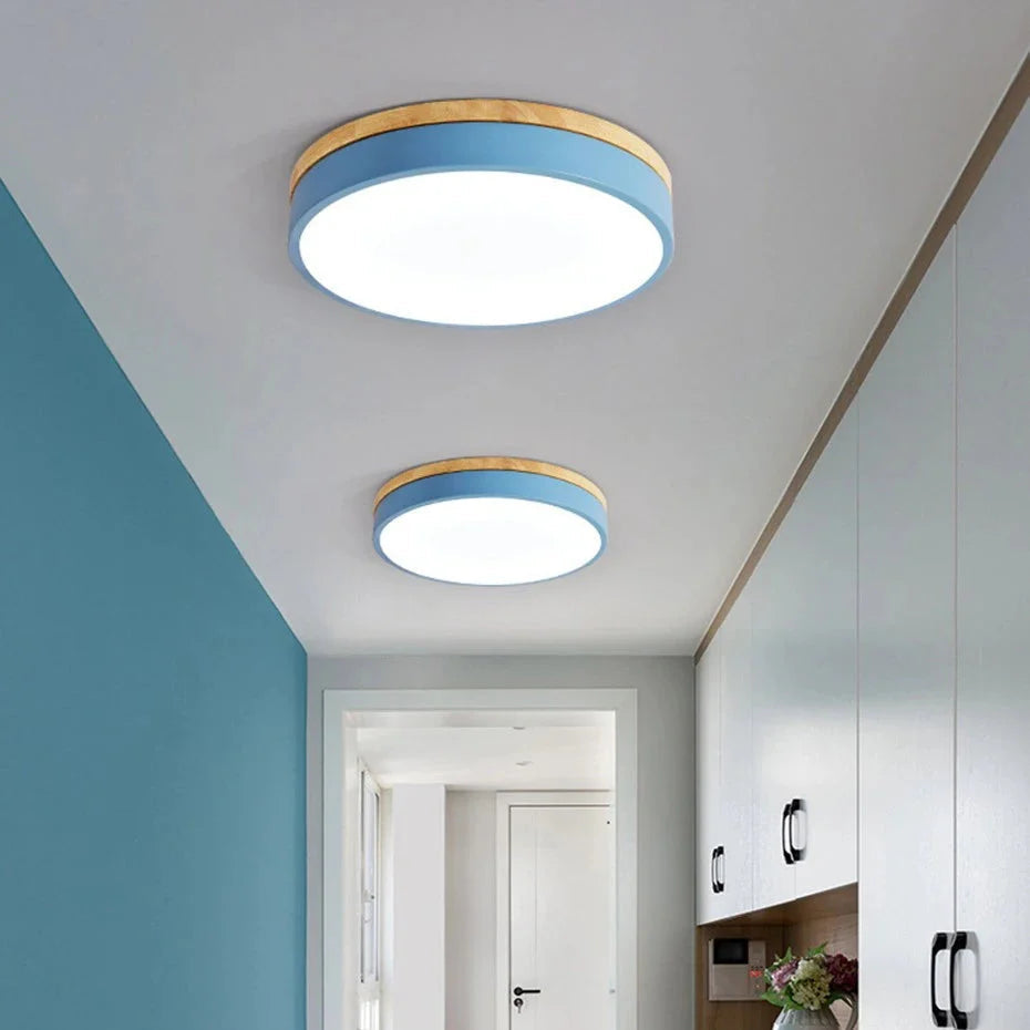 Luxora Flush Mount Ceiling Light with Wooden Accents for Scandinavian Decor 7