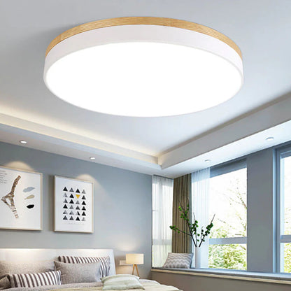 Luxora Flush Mount Ceiling Light with Wooden Accents for Scandinavian Decor 8