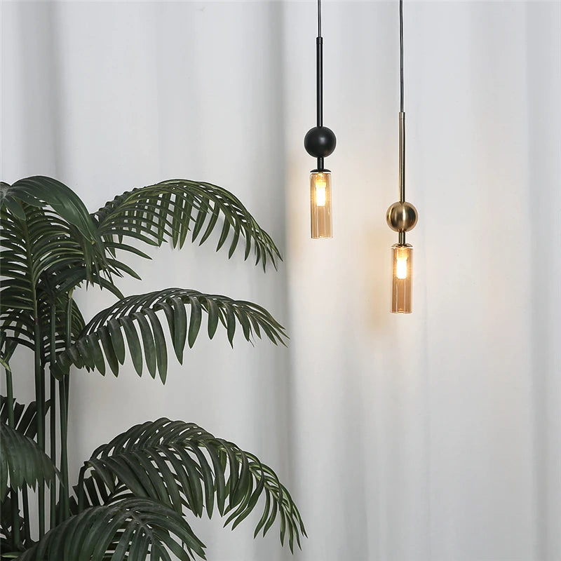 Luxora Glass Pendant Light - Nordic Hanging Light for Restaurant, Kitchen and Dining Room