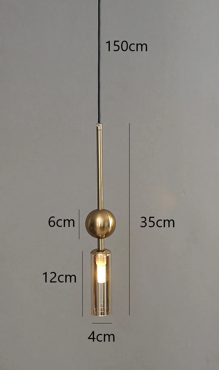 Luxora Glass Pendant Light - Nordic Hanging Light for Restaurant, Kitchen and Dining Room