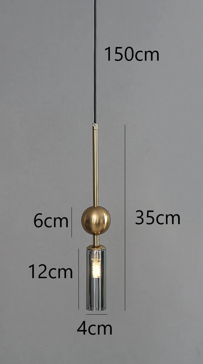 Luxora Glass Pendant Light - Nordic Hanging Light for Restaurant, Kitchen and Dining Room