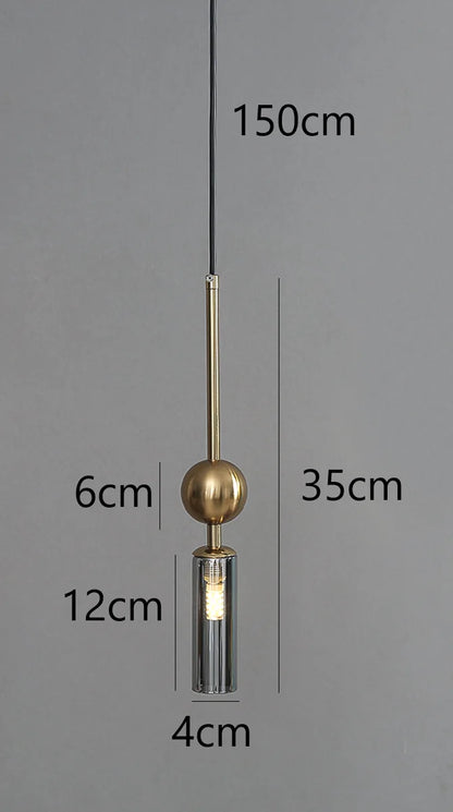Luxora Glass Pendant Light - Nordic Hanging Light for Restaurant, Kitchen and Dining Room