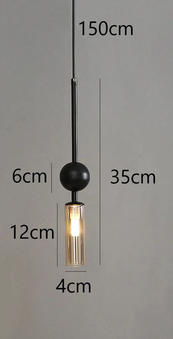 Luxora Glass Pendant Light - Nordic Hanging Light for Restaurant, Kitchen and Dining Room