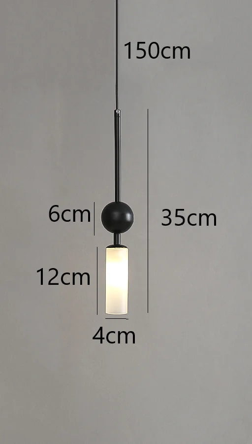 Luxora Glass Pendant Light - Nordic Hanging Light for Restaurant, Kitchen and Dining Room