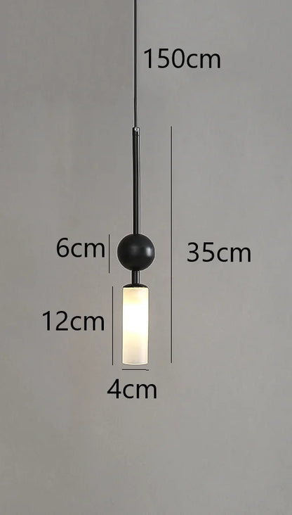 Luxora Glass Pendant Light - Nordic Hanging Light for Restaurant, Kitchen and Dining Room