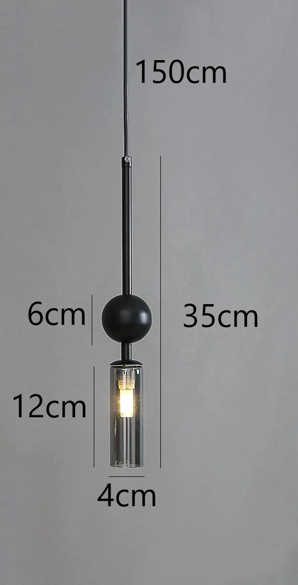 Luxora Glass Pendant Light - Nordic Hanging Light for Restaurant, Kitchen and Dining Room