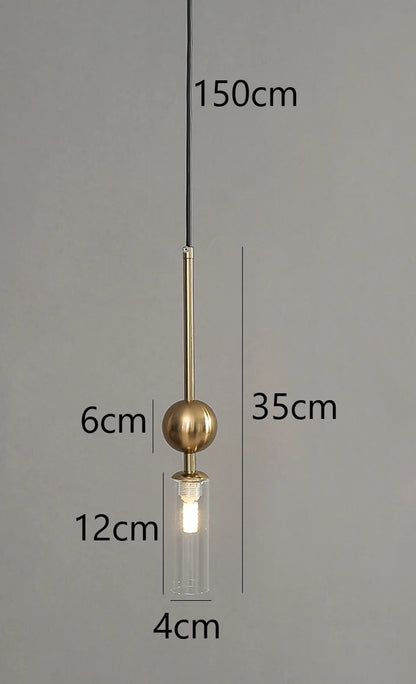 Luxora Glass Pendant Light - Nordic Hanging Light for Restaurant, Kitchen and Dining Room