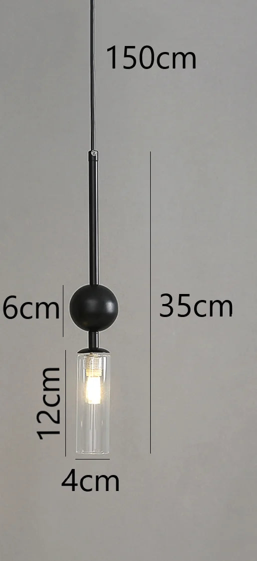 Luxora Glass Pendant Light - Nordic Hanging Light for Restaurant, Kitchen and Dining Room