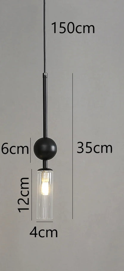 Luxora Glass Pendant Light - Nordic Hanging Light for Restaurant, Kitchen and Dining Room