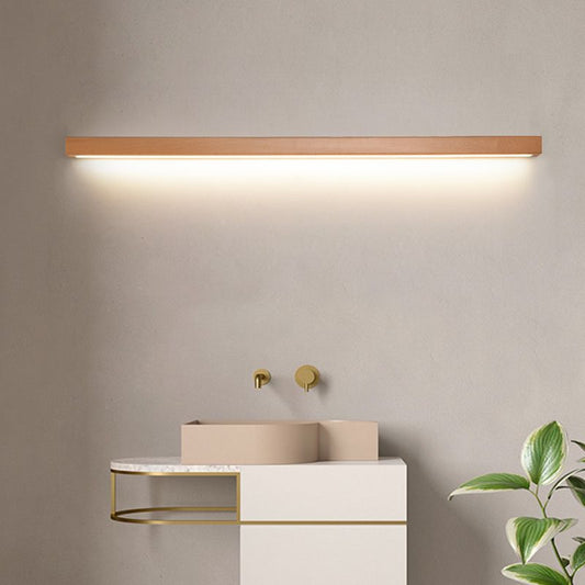Luxora Solid Wood Long Wall Lamp - Wooden Accent and Adjustable Color Temperatures