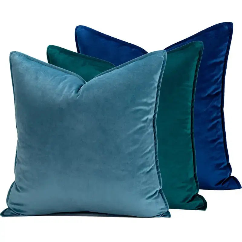 Luxora Luxe Velvet Cushion Cover with Flannel Edge for Stylish Interiors 1