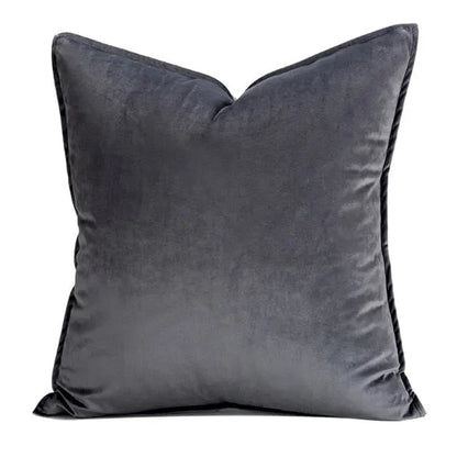 Luxora Luxe Velvet Cushion Cover with Flannel Edge for Stylish Interiors 16