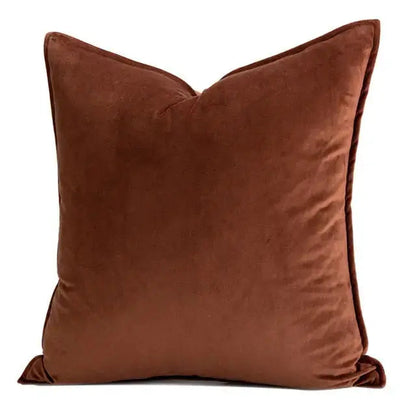 Luxora Luxe Velvet Cushion Cover with Flannel Edge for Stylish Interiors 17