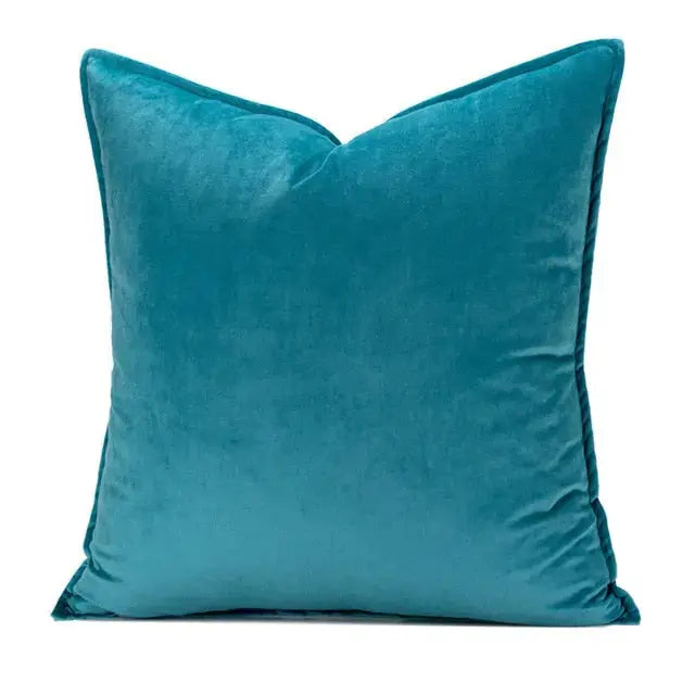 Luxora Luxe Velvet Cushion Cover with Flannel Edge for Stylish Interiors 6