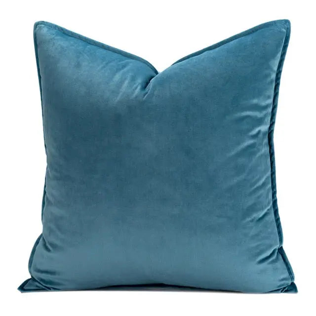 Luxora Luxe Velvet Cushion Cover with Flannel Edge for Stylish Interiors 8