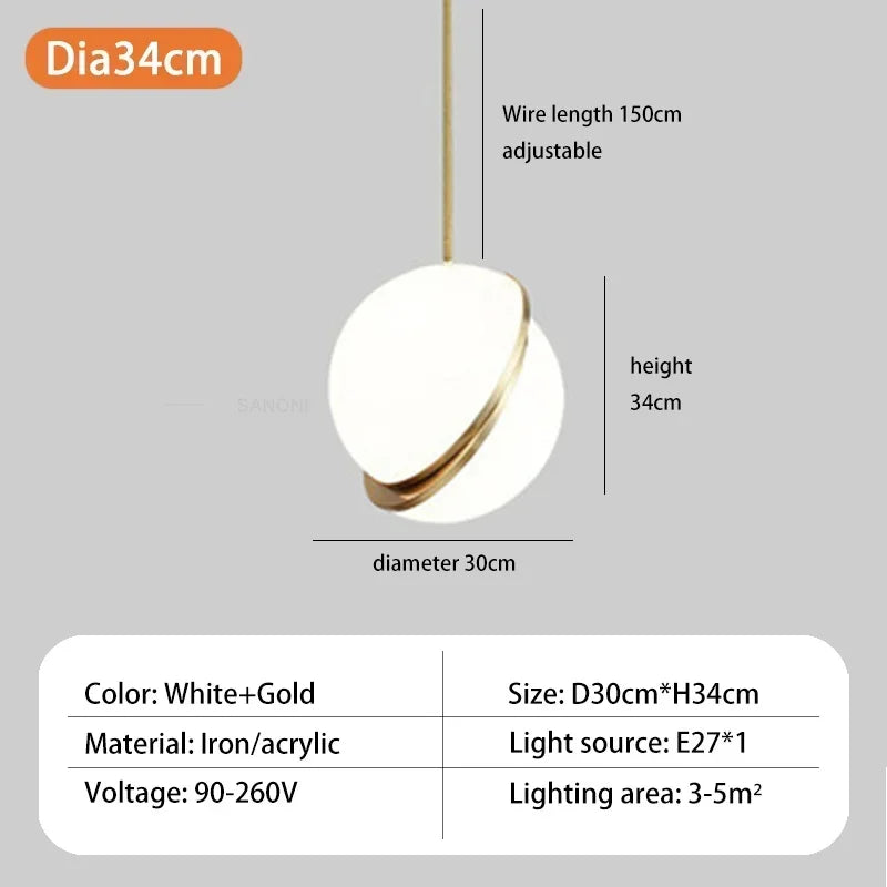 Luxora Nordic Pendant Light - Stylish Hanging Lamp for Dining Room and Bedroom 6
