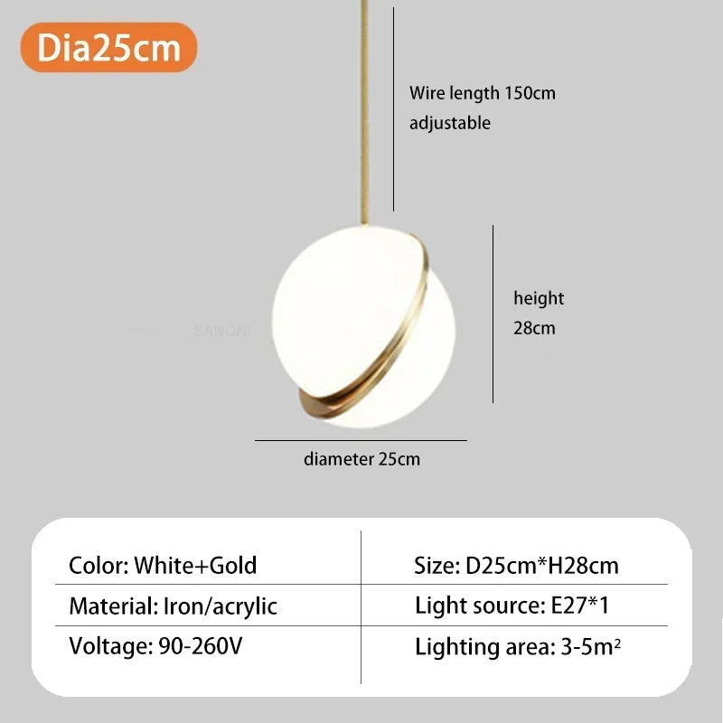 Luxora Nordic Pendant Light - Stylish Hanging Lamp for Dining Room and Bedroom 9