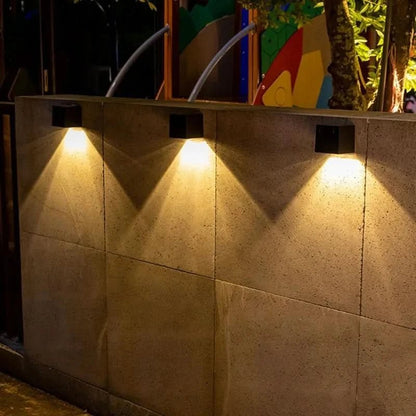 Luxora Solar Outdoor Wall Lights - Modern LED Garden Fixtures, Weatherproof Design 1