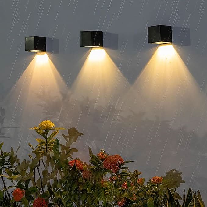 Luxora Solar Outdoor Wall Lights - Modern LED Garden Fixtures, Weatherproof Design 2