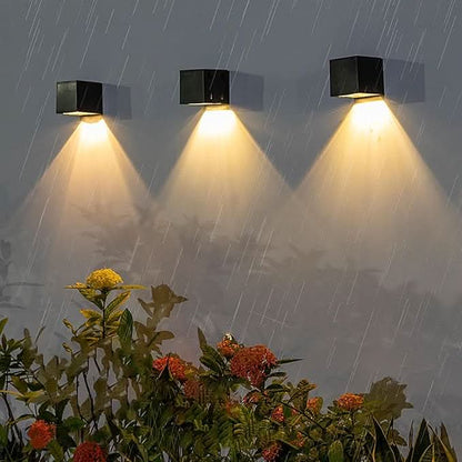 Luxora Solar Outdoor Wall Lights - Modern LED Garden Fixtures, Weatherproof Design 2