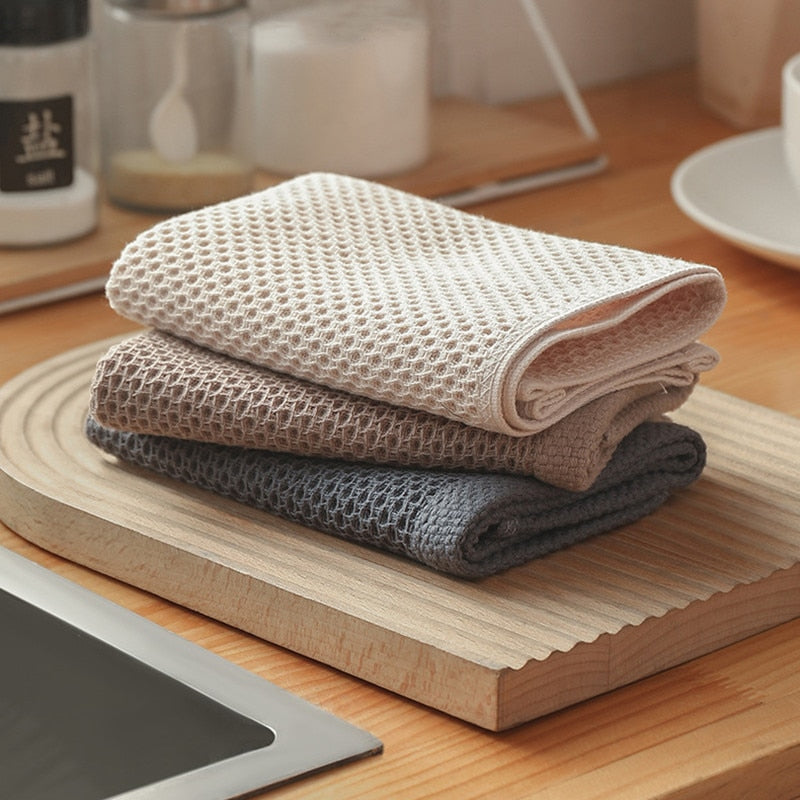 Luxora Ultra-Absorbent Bath Towels Set, 6-Pack Honeycomb Cotton Towels in Neutral Tones 1