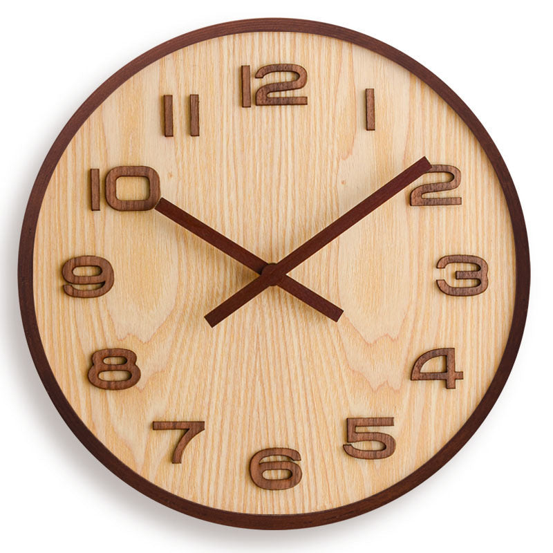 Luxora Walnut Wall Clock with Silent Mechanism and Modern Design 4