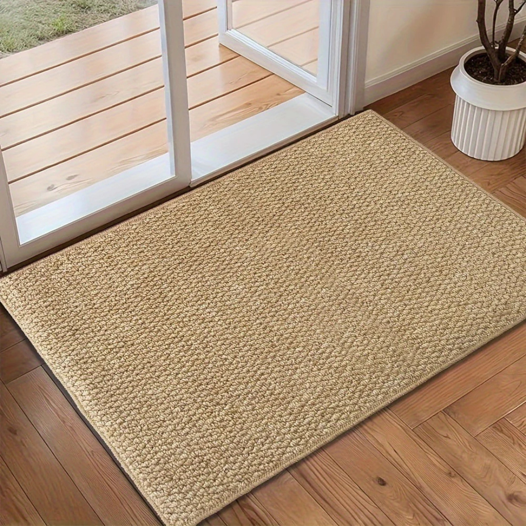 Luxora Washable Indoor Doormat - Beige Entry Mat for Front Door, Water-Repellent 1