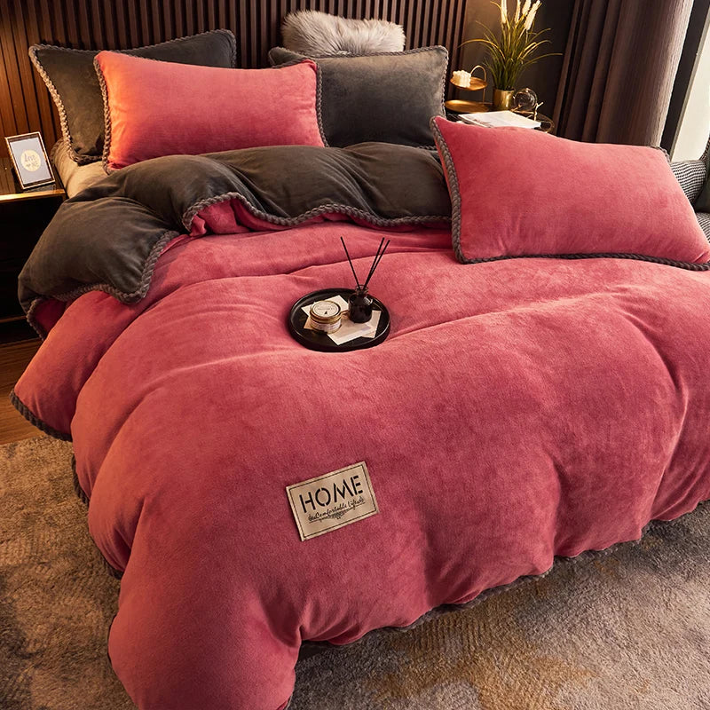 Luxurious Velvet Fleece Duvet Cover Set - PlushHaven 0