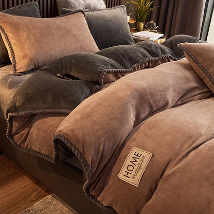 Luxurious Velvet Fleece Duvet Cover Set - PlushHaven 10