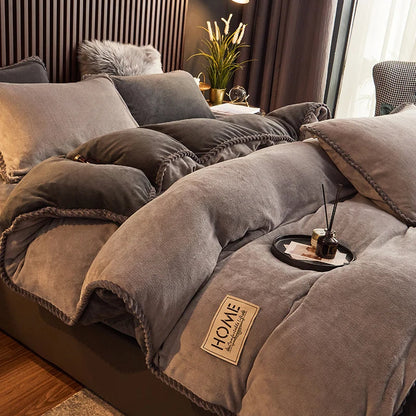 Luxurious Velvet Fleece Duvet Cover Set - PlushHaven 2