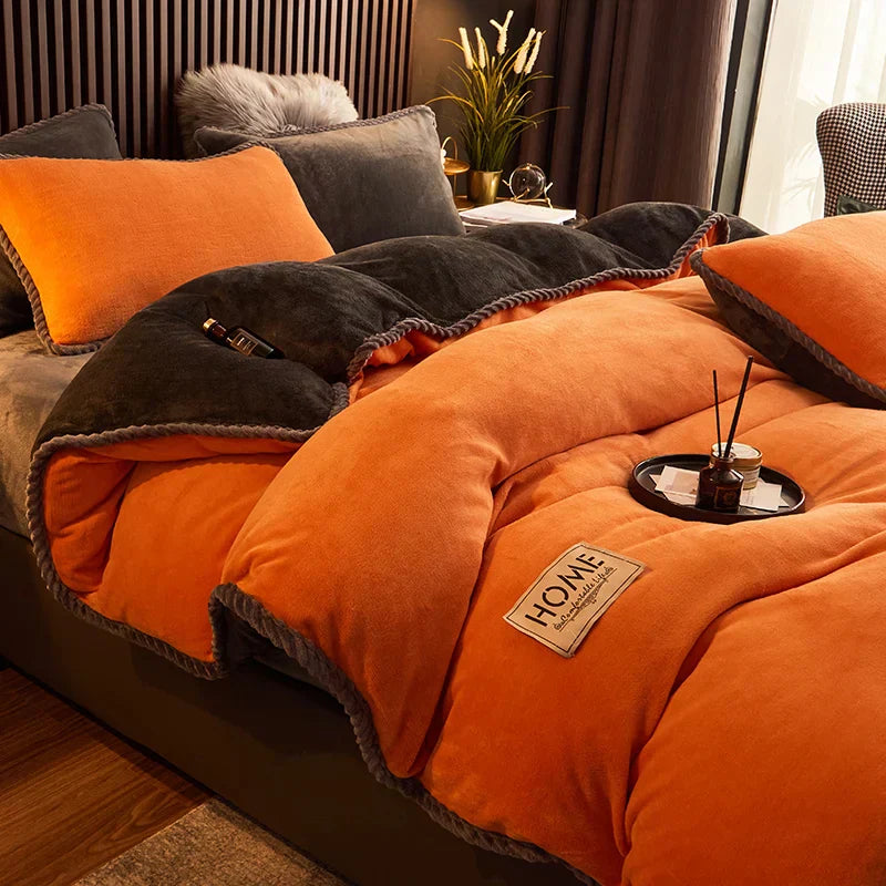 Luxurious Velvet Fleece Duvet Cover Set - PlushHaven 3
