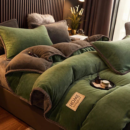 Luxurious Velvet Fleece Duvet Cover Set - PlushHaven 5