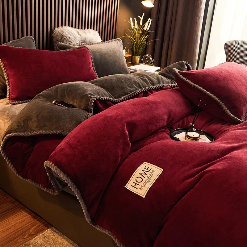 Luxurious Velvet Fleece Duvet Cover Set - PlushHaven 6