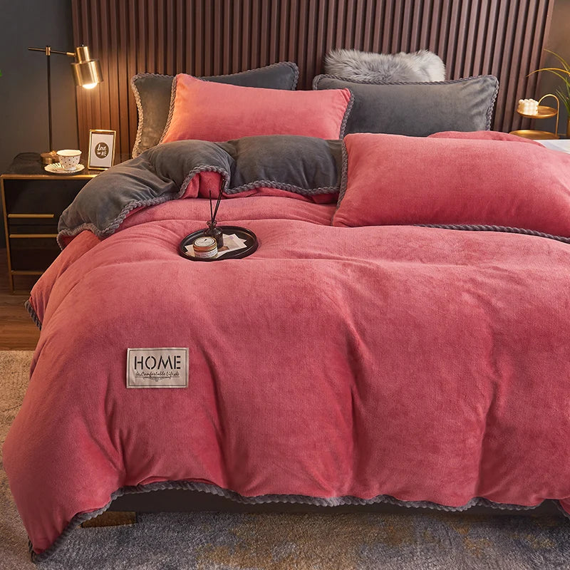 Luxurious Velvet Fleece Duvet Cover Set - PlushHaven 9