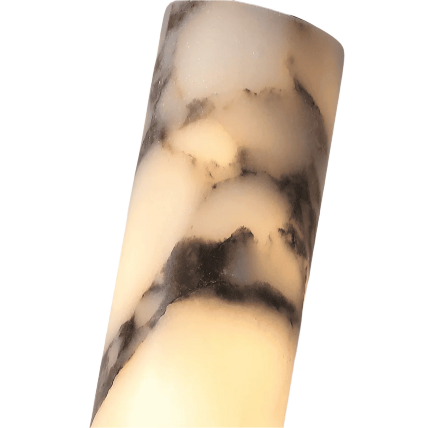 Luxury Black Cylinder Natural Stone Pendant Lamp