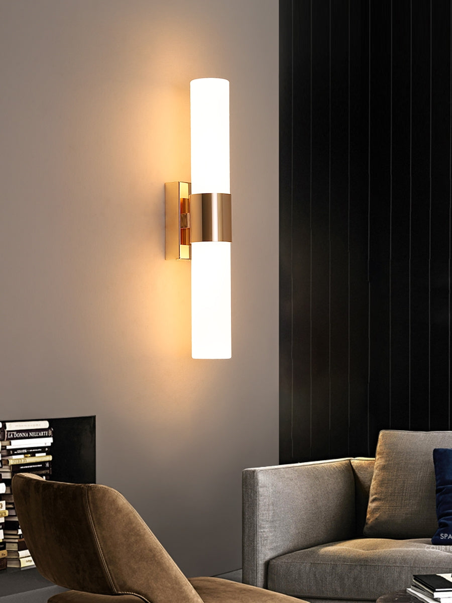 LuxRoyale Modern Gold Pipe Led Wall Sconces
