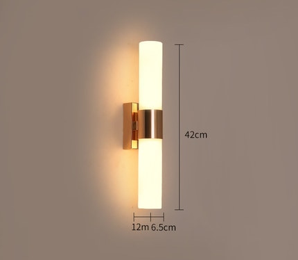 LuxRoyale Modern Gold Pipe Led Wall Sconces