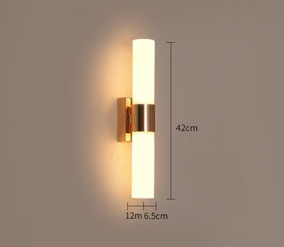 LuxRoyale Modern Gold Pipe Led Wall Sconces