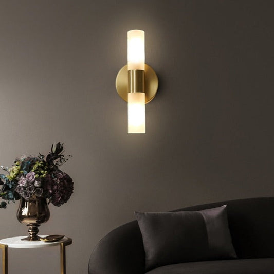 LuxRoyale Modern Gold Pipe Led Wall Sconces