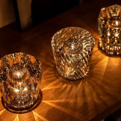 Luxury Rechargeable Diamond Crystal Table Lamp - Lumière Diamond 1