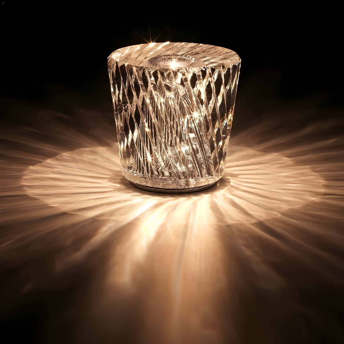 Luxury Rechargeable Diamond Crystal Table Lamp - Lumière Diamond 9